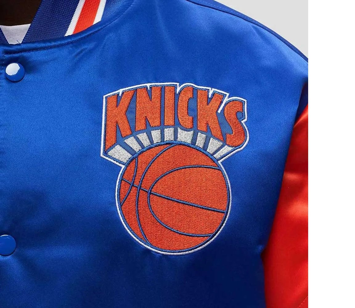 NY Knicks Heavyweight Royal Satin Jacket