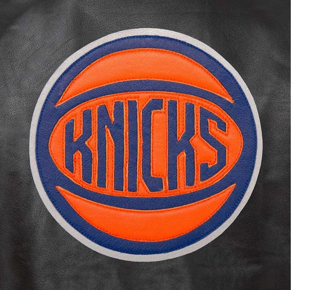 New York Knicks Varsity Black Leather Jacket