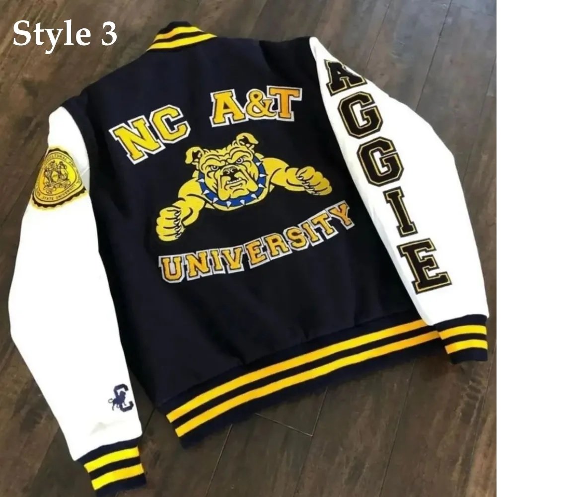 North Carolina A&T State University Aggie Pride Blue Varsity Jacket