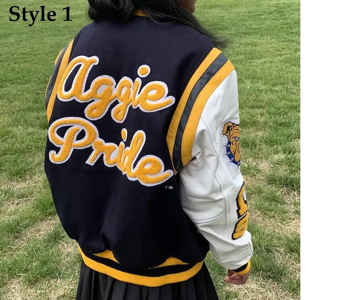 North Carolina A&T State University Aggie Pride Blue Varsity Jacket