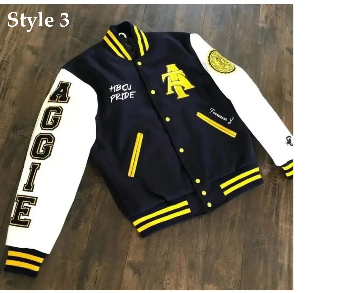 North Carolina A&T State University Aggie Pride Blue Varsity Jacket