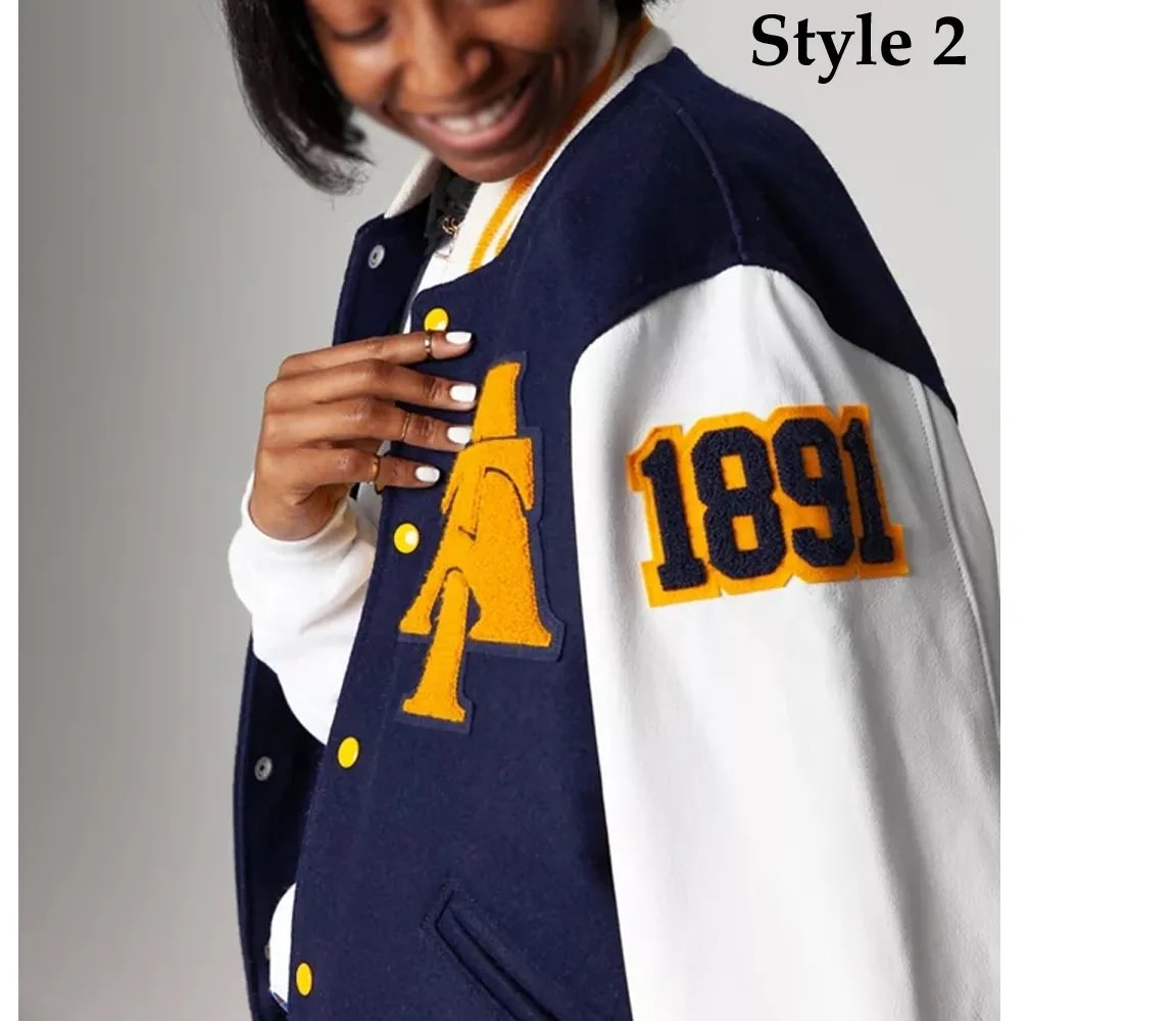 North Carolina A&T State University Aggie Pride Blue Varsity Jacket