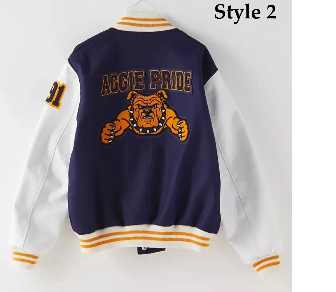 North Carolina A&T State University Aggie Pride Blue Varsity Jacket