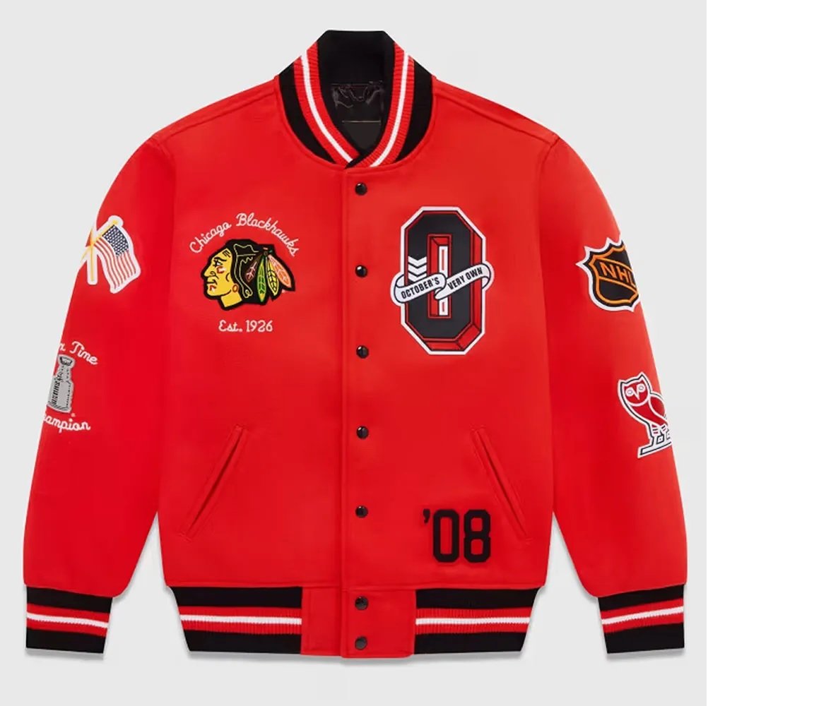 OVO Chicago Blackhawks Varsity Jacket