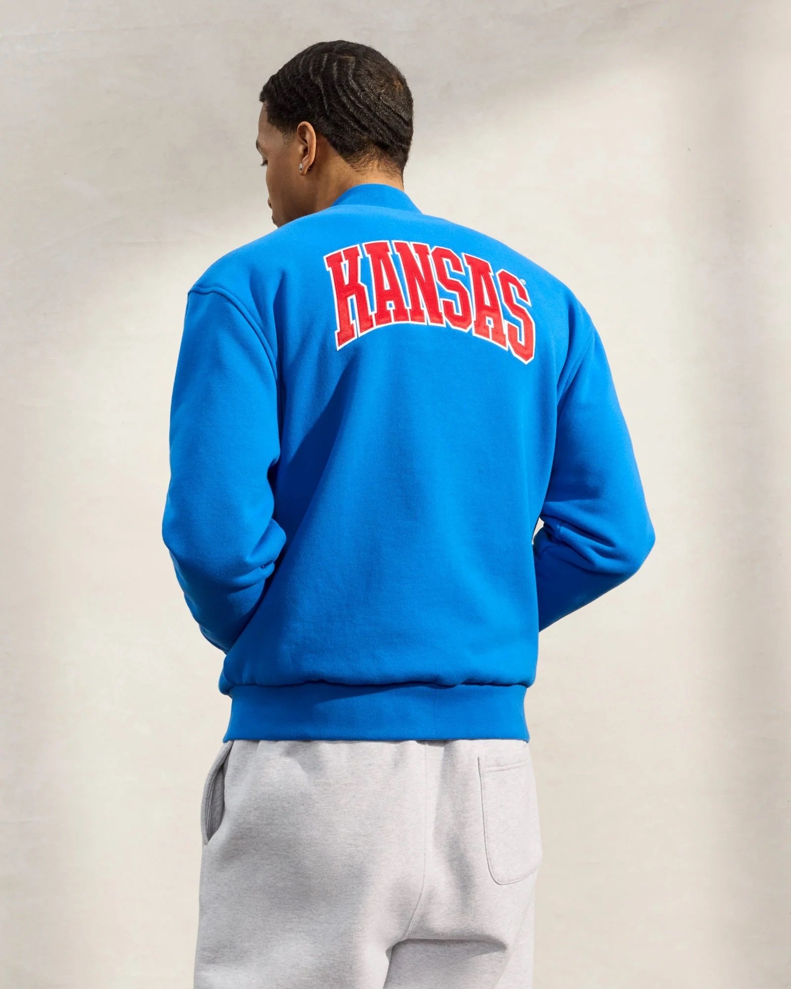Kansas Jayhawks Fleece Varsity Jacket