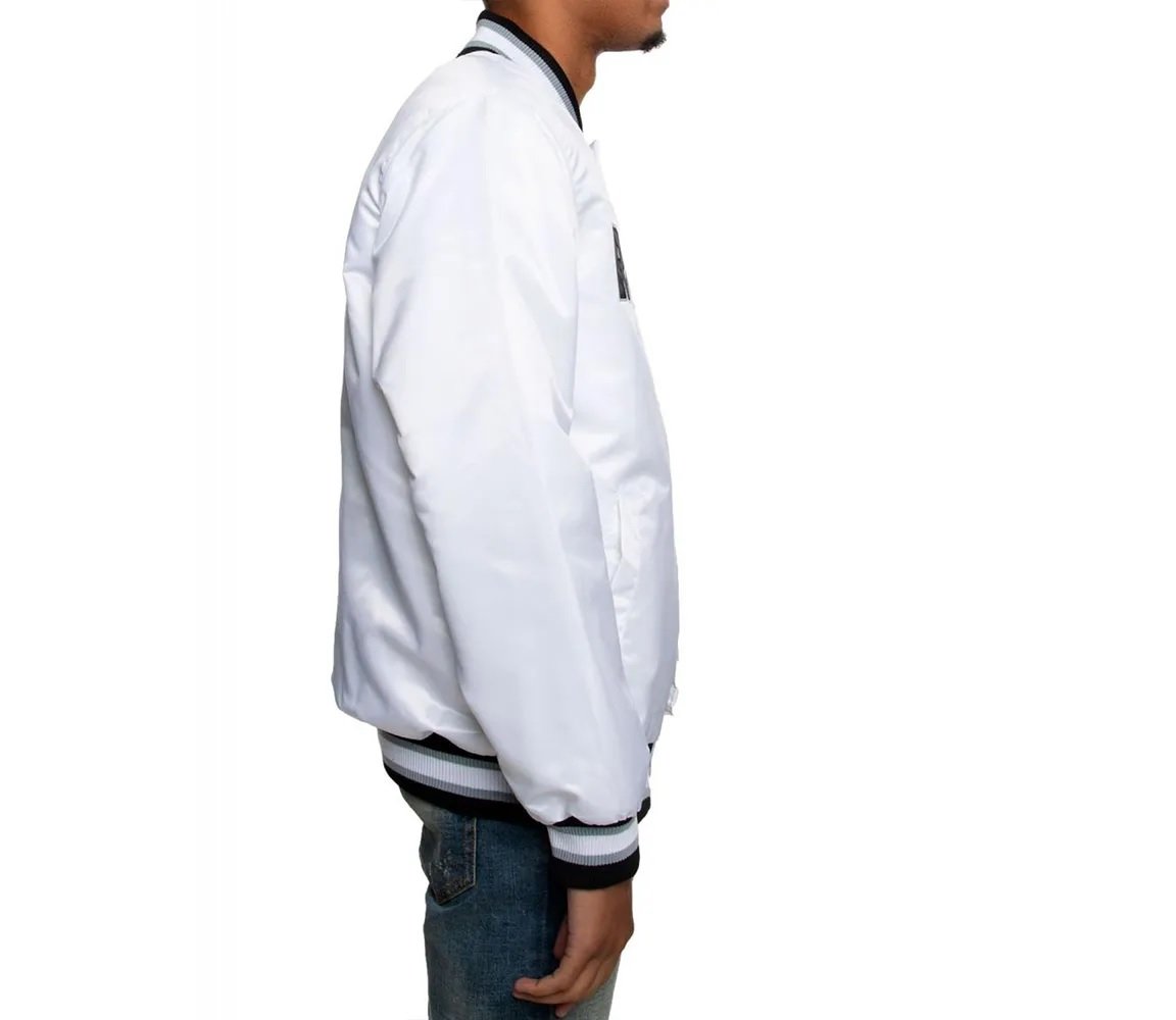 Oakland Raiders Satin Black and White Jacket