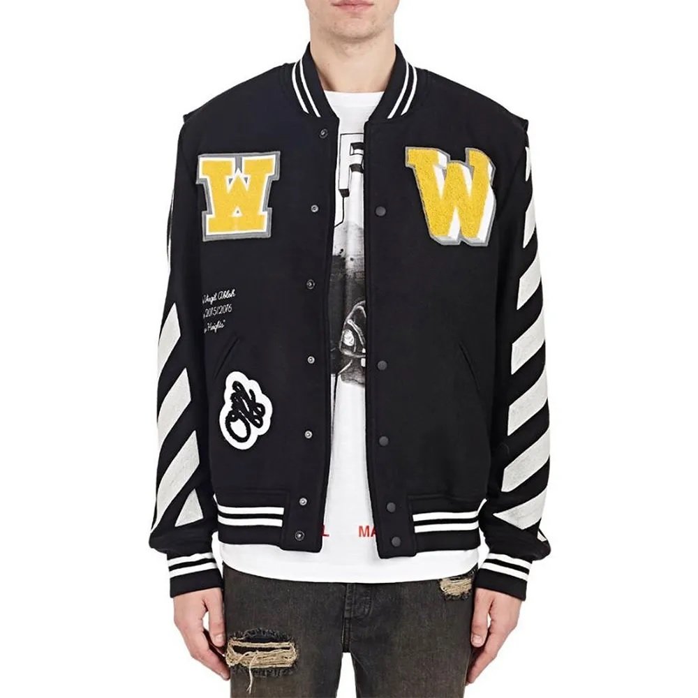 Off-White 2015 Virgil Abloh Wool Jacket with Patches