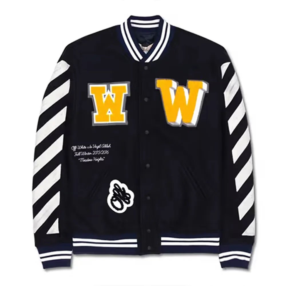 Off-White 2015 Virgil Abloh Wool Jacket with Patches