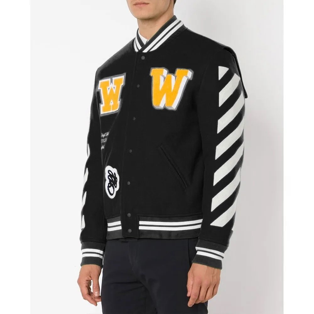 Off-White 2015 Virgil Abloh Wool Jacket with Patches