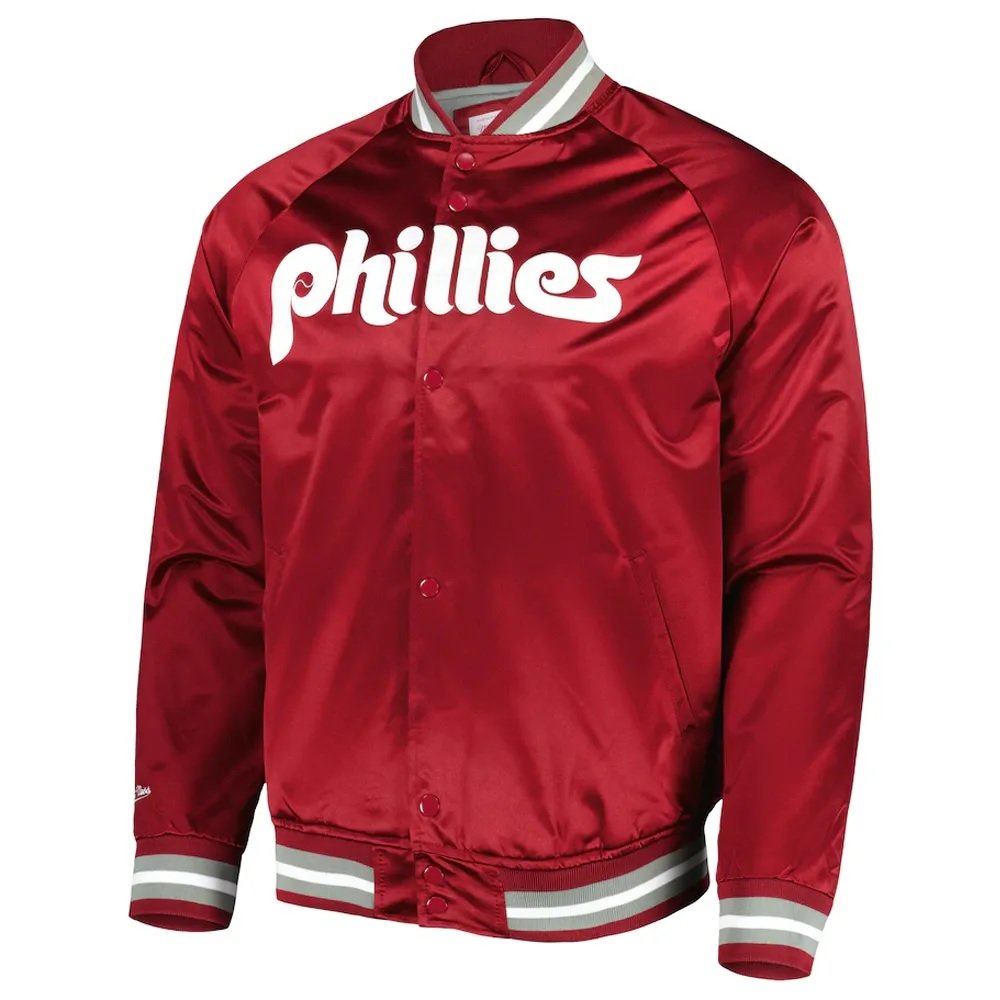 Philadelphia Phillies Satin Raglan Full-Snap Jacket