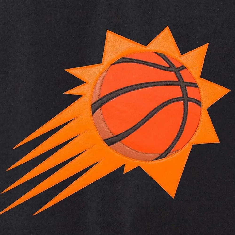 Phoenix Suns Domestic Two-Tone Varsity Black/Orange Wool Jacket