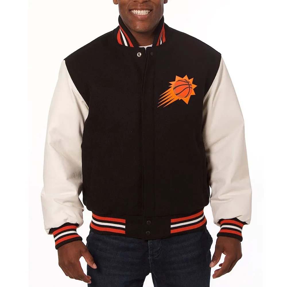 Phoenix Suns Black and White Varsity Jacket