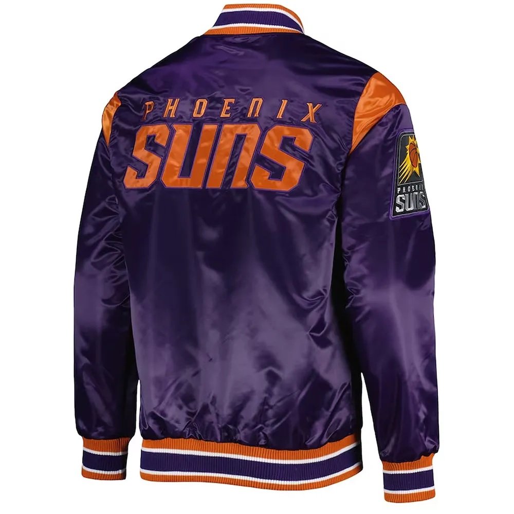 Phoenix Suns Force Play Purple Varsity Satin Jacket