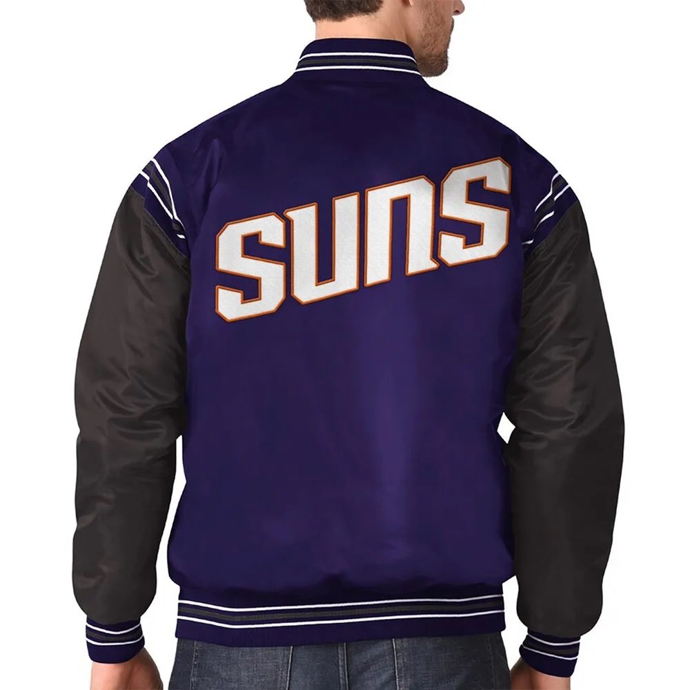 Purple Black Phoenix Suns The Enforcer Varsity Satin Jacket