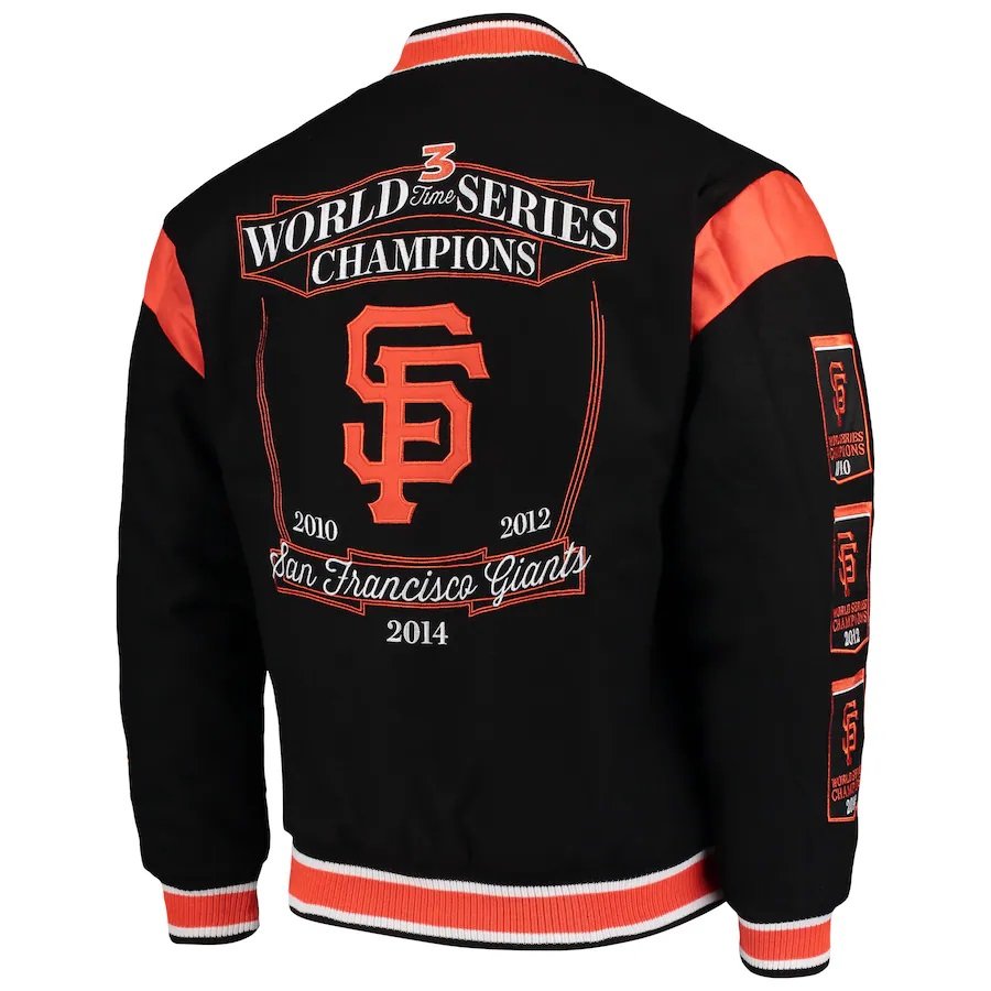 San Francisco Giants 3 Time World Series Champions Jacket