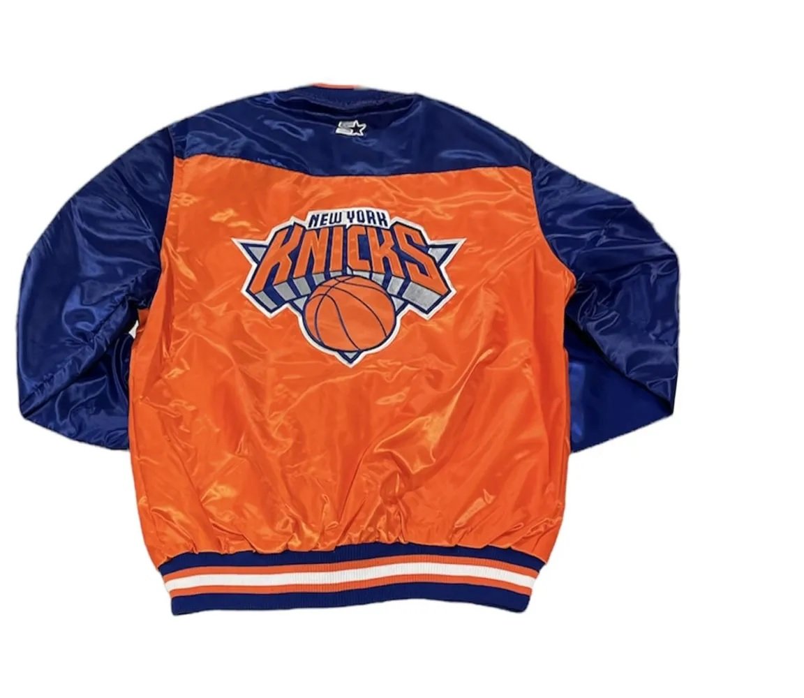 The Tradition II Team NY Knicks Orange/Blue Satin Jacket