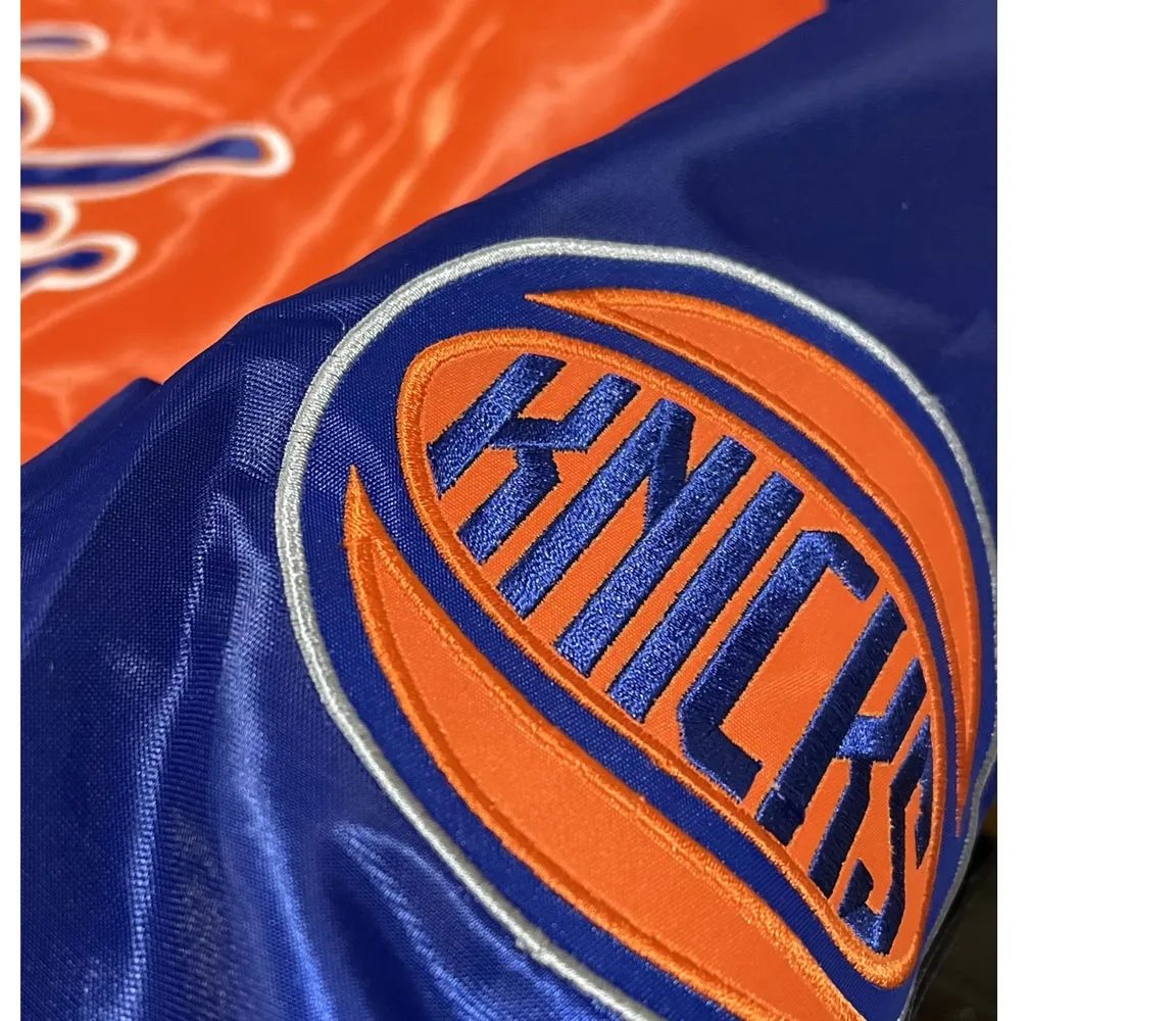 The Tradition II Team NY Knicks Orange/Blue Satin Jacket