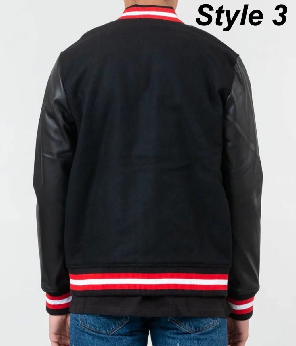 Varsity Bulls Black and Grey Jacket