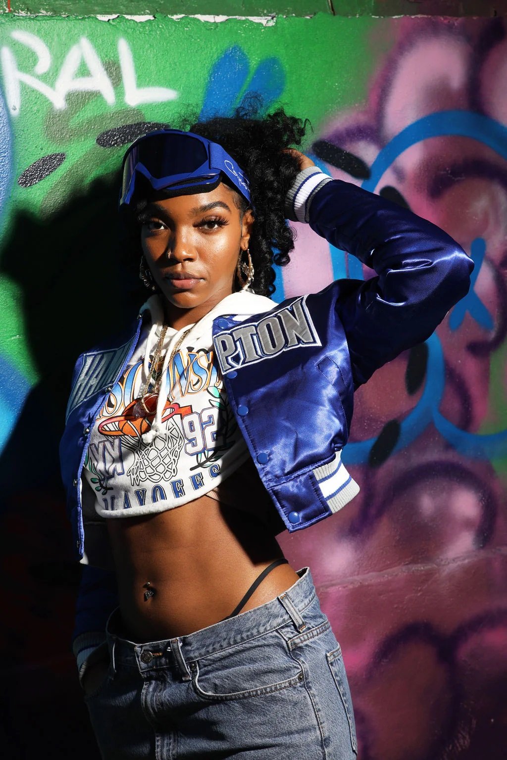 Womens Hampton University Satin Jacket