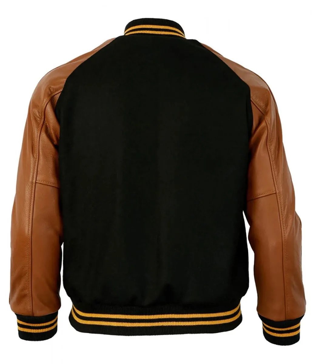 1955 Pittsburgh Steelers Varsity Brown and Black Jacket