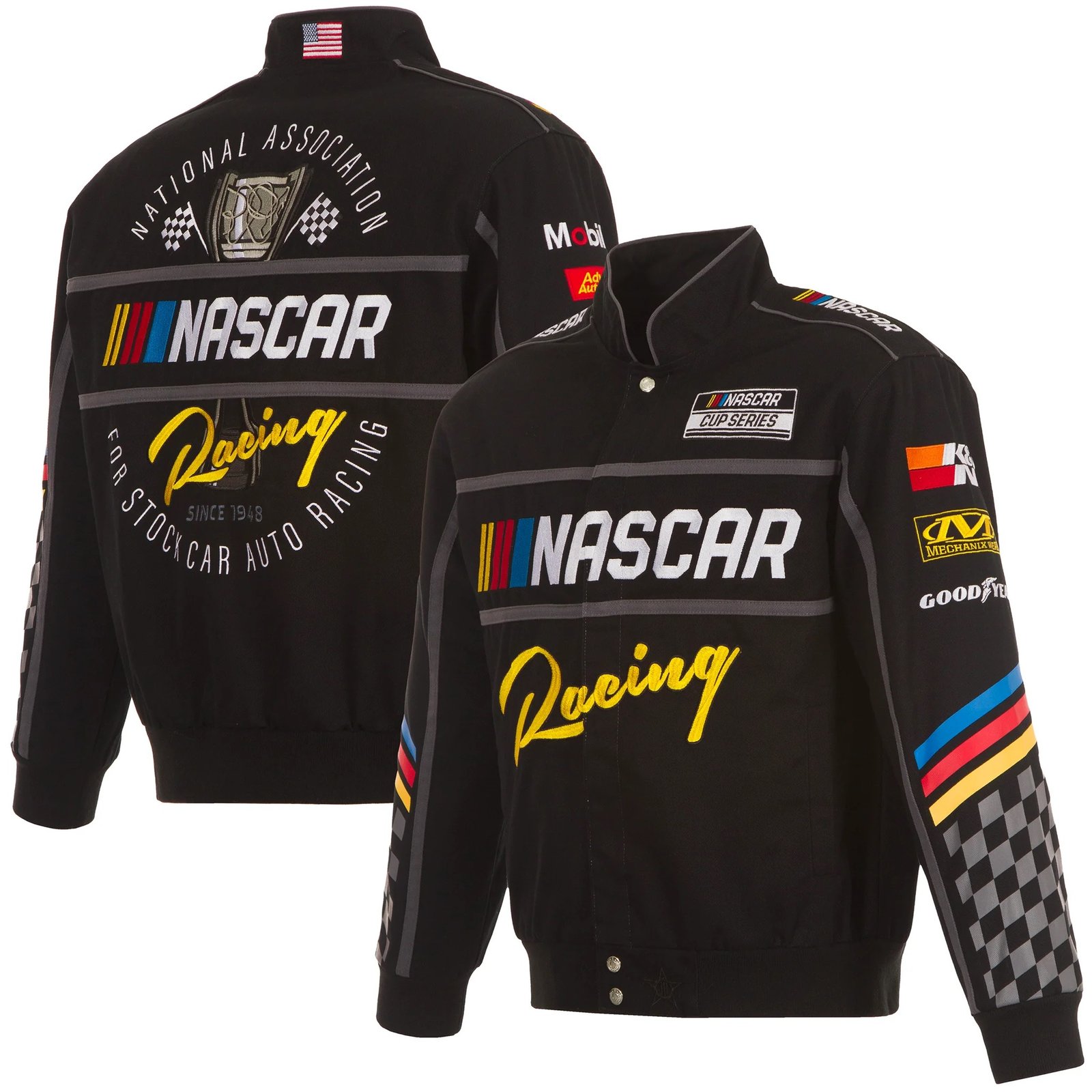 2024 Nascar Black Full-Snap Jacket