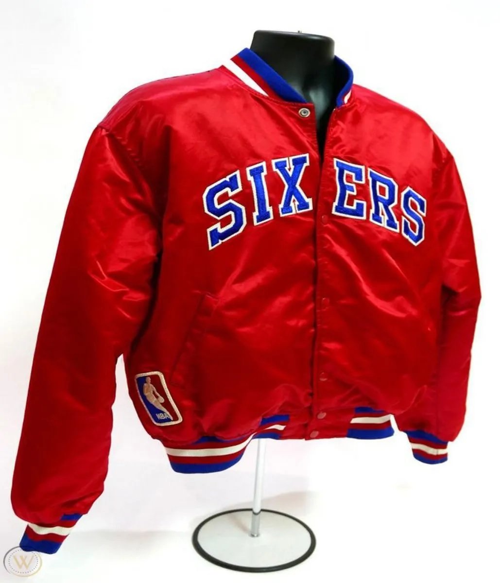 76ers Philadelphia Sixers Vintage Red Jacket