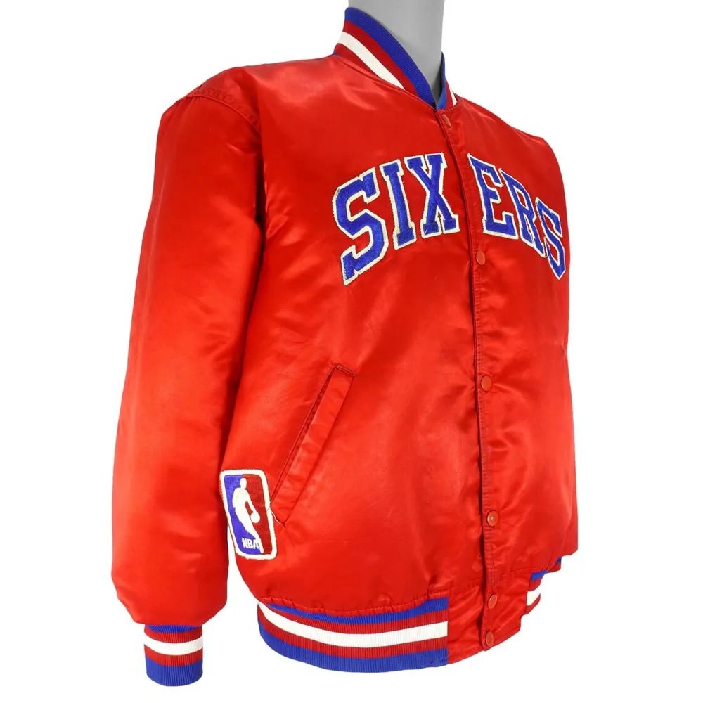 76ers Philadelphia Sixers Vintage Red Jacket