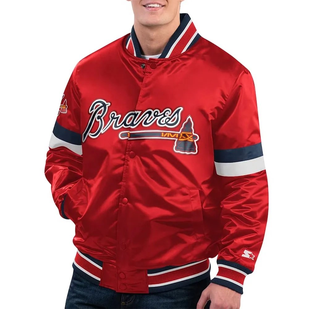 Atlanta Braves Red Home Game Varsity Satin Jacket