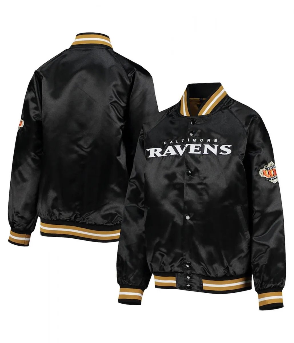 Baltimore Ravens Full-Snap Black Jacket