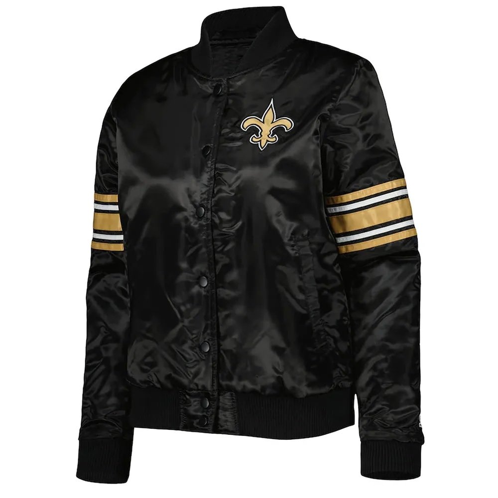 Black Line Up New Orleans Saints Jacket