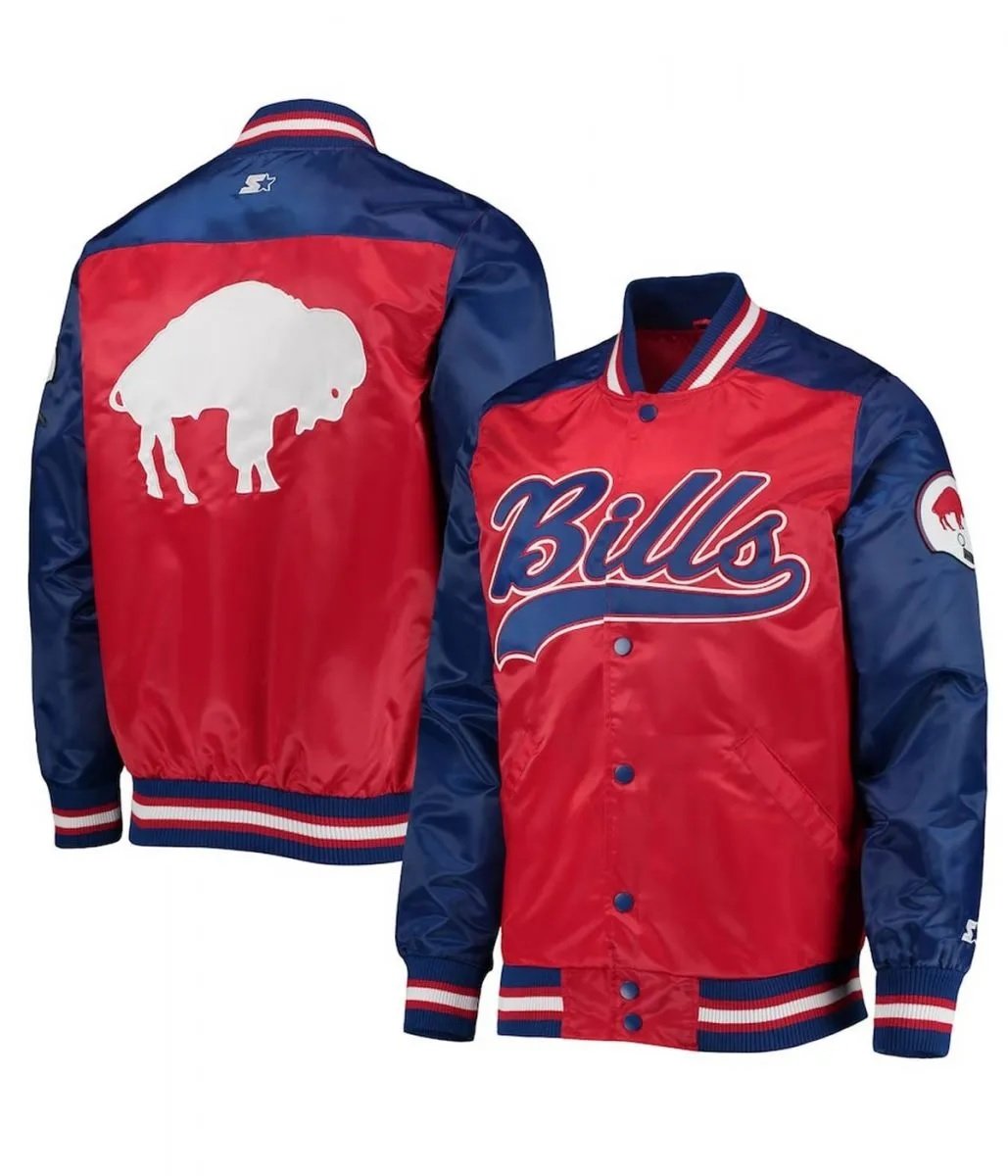 Buffalo Bills The Tradition II Team Full-Snap Varsity Satin Jacket