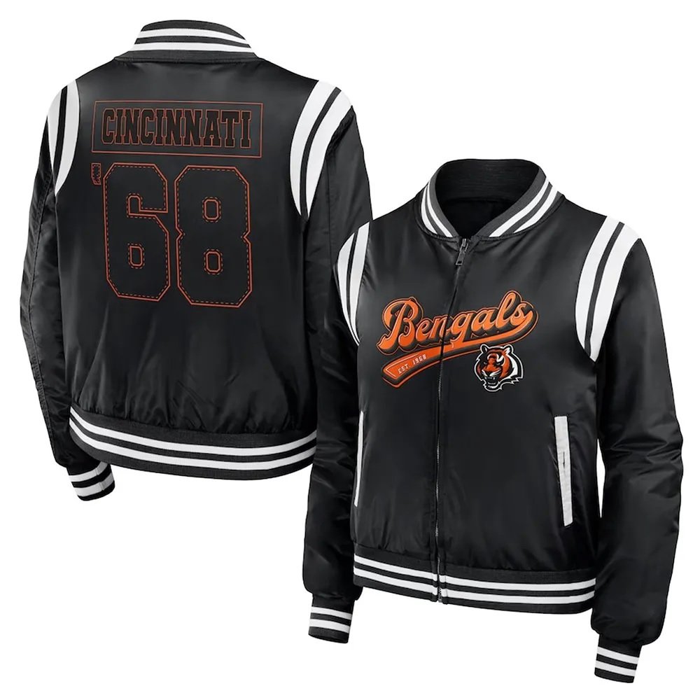 Cincinnati Bengals Black Bomber Full-Zip Jacket