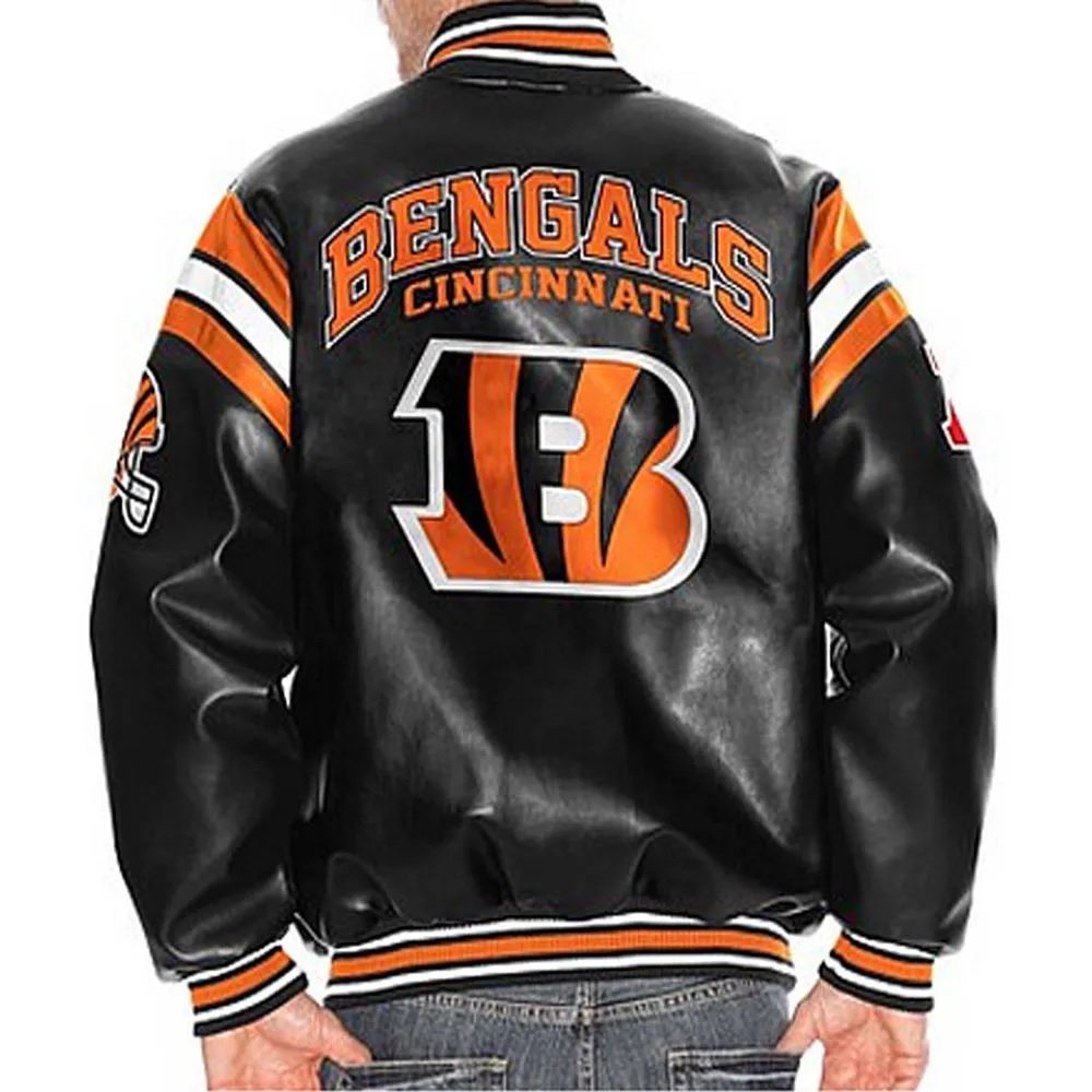 Cincinnati Bengals Leather Varsity Jacket