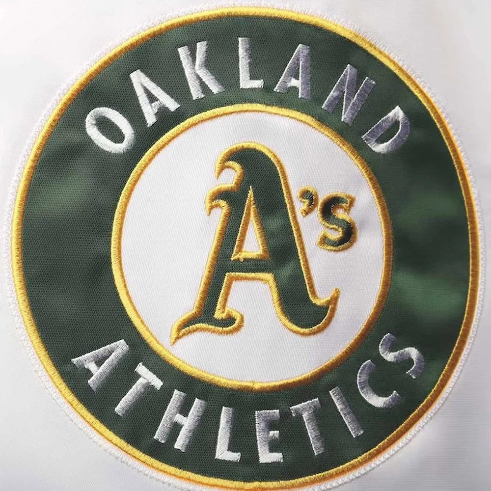 Clean-Up Hitter Oakland Athletics White and Green Jacket