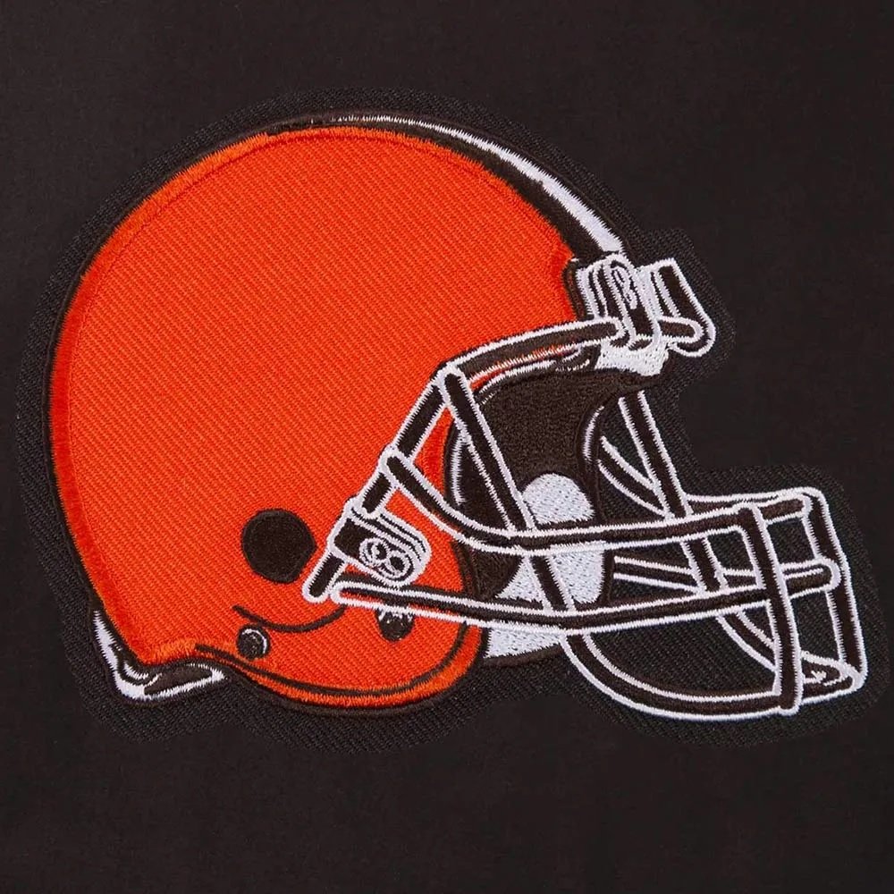 Cleveland Browns Black Varsity Wool/Leather Jacket