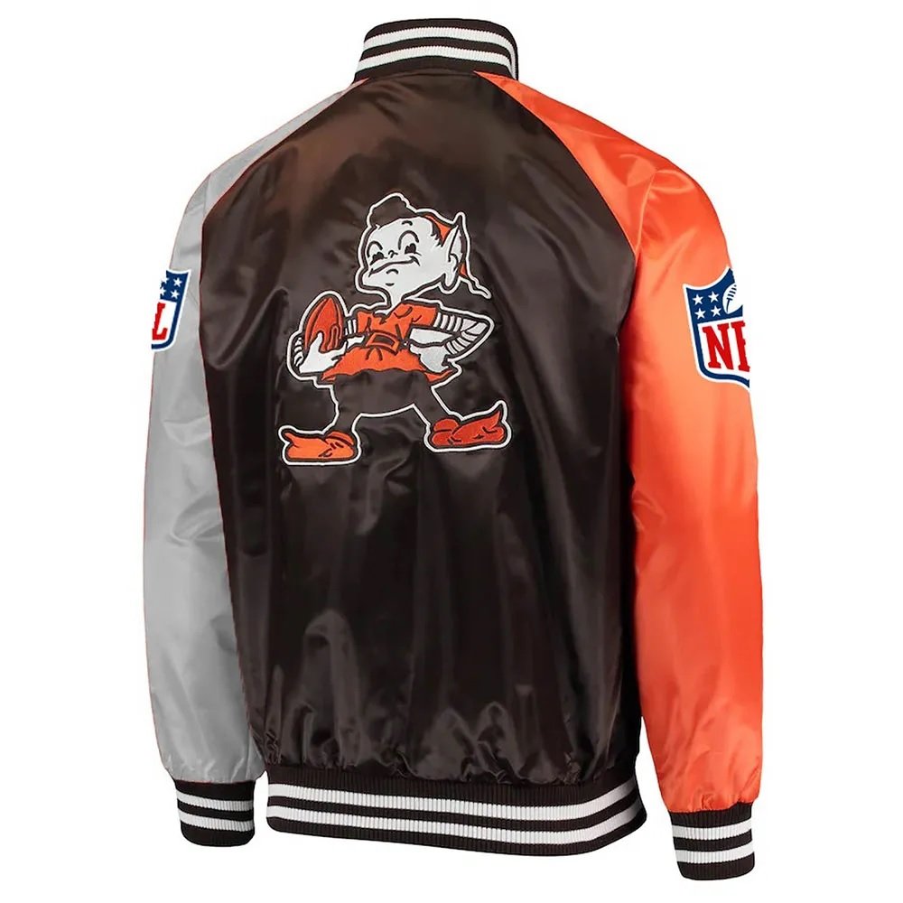 Cleveland Browns Lead Off Varsity Satin Jacket