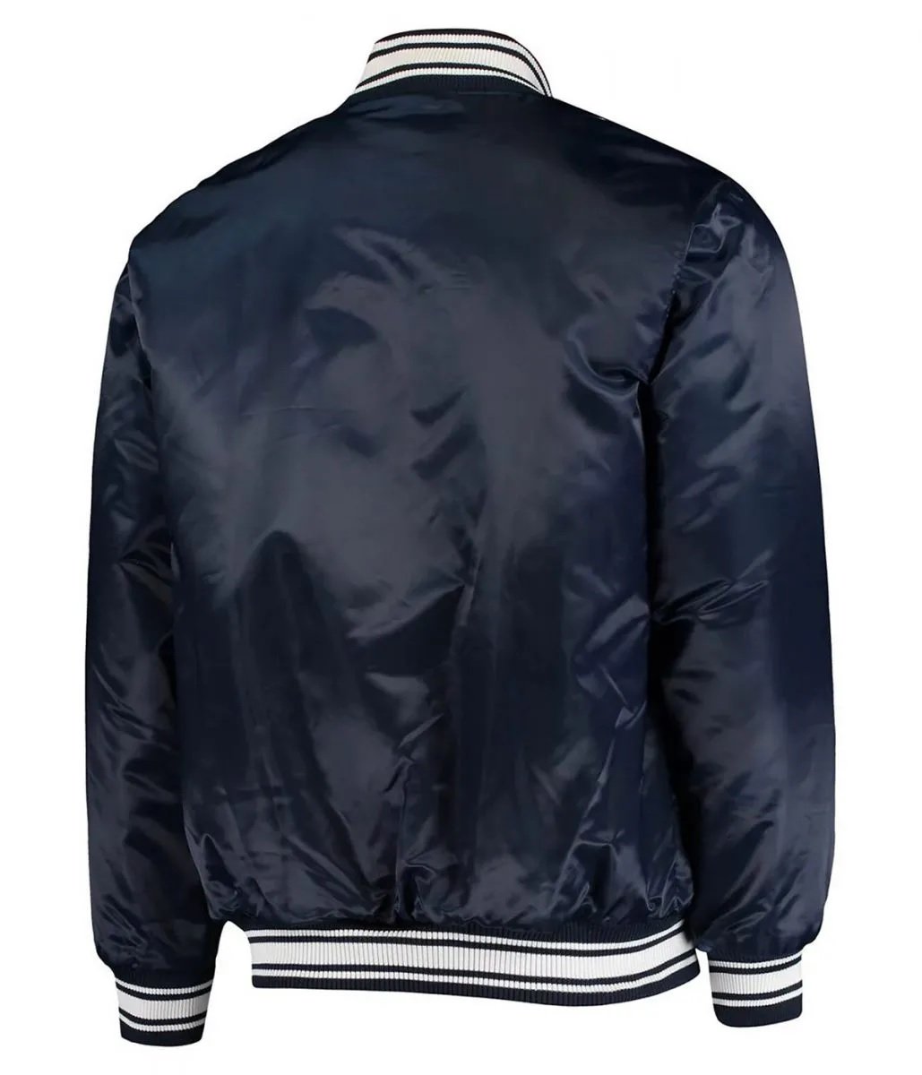 Denver Broncos Locker Room Navy Blue Full-Snap Satin Jacket