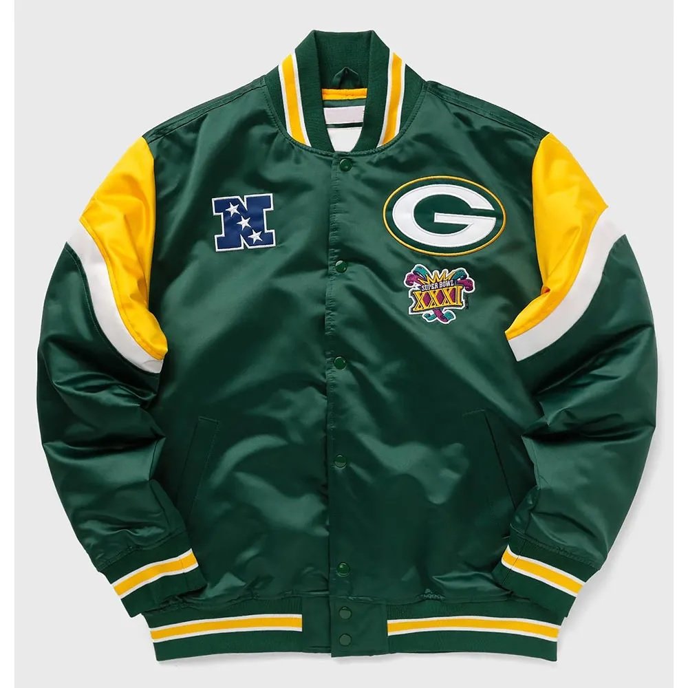 Green Bay Packers Heavyweight Green Satin Jacket