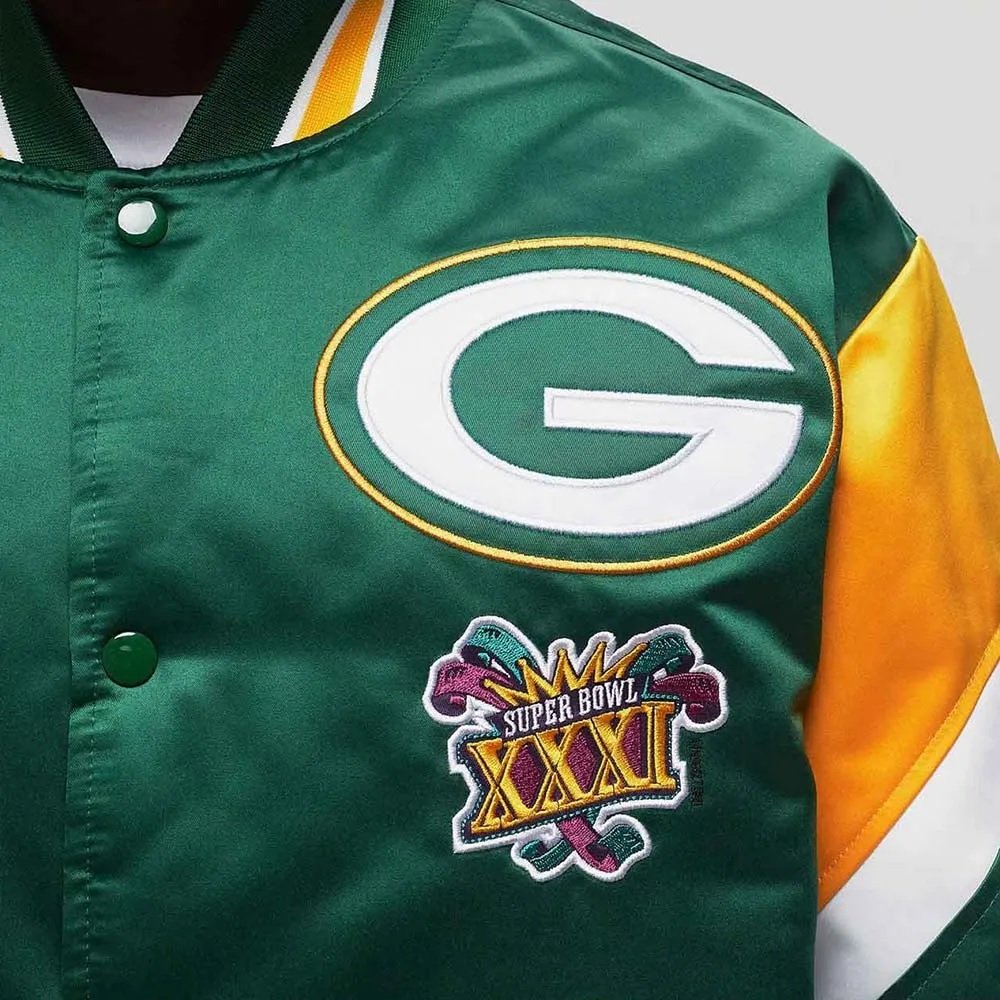Green Bay Packers Heavyweight Green Satin Jacket
