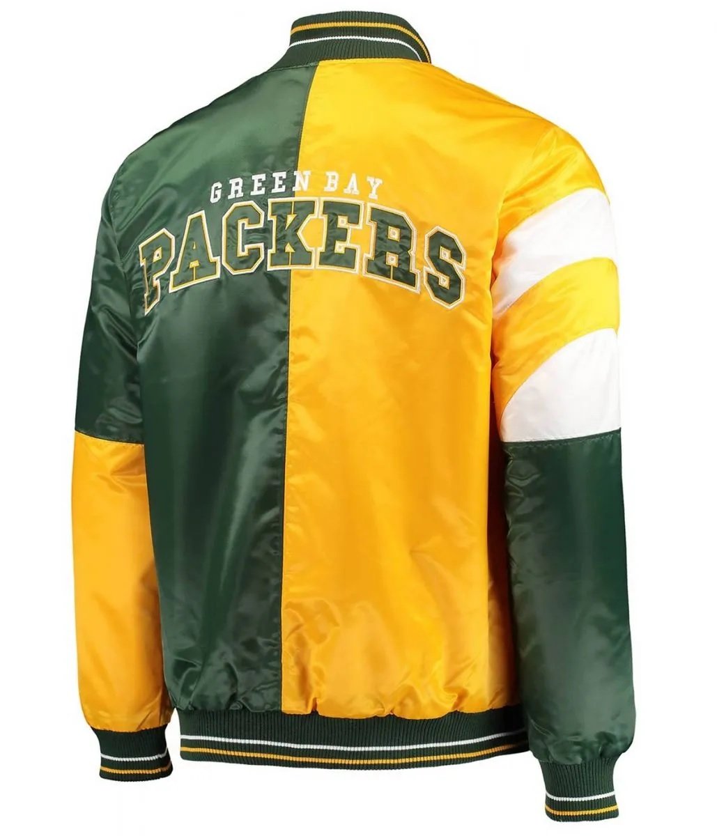 Green Bay Packers Leader Satin Full-Snap Jacket