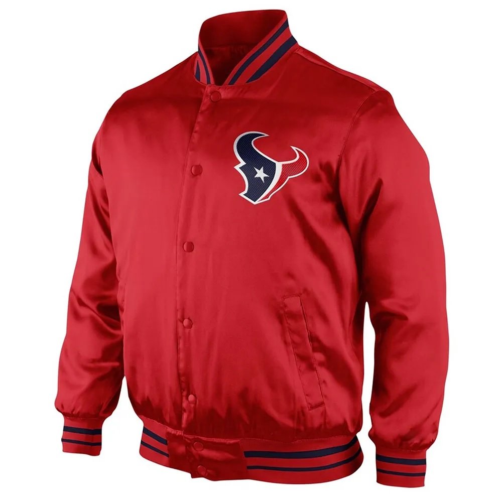 Houston Texans Start Again Red Satin Jacket