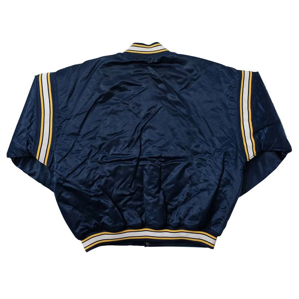 Indiana Pacers Navy Varsity Satin Jacket