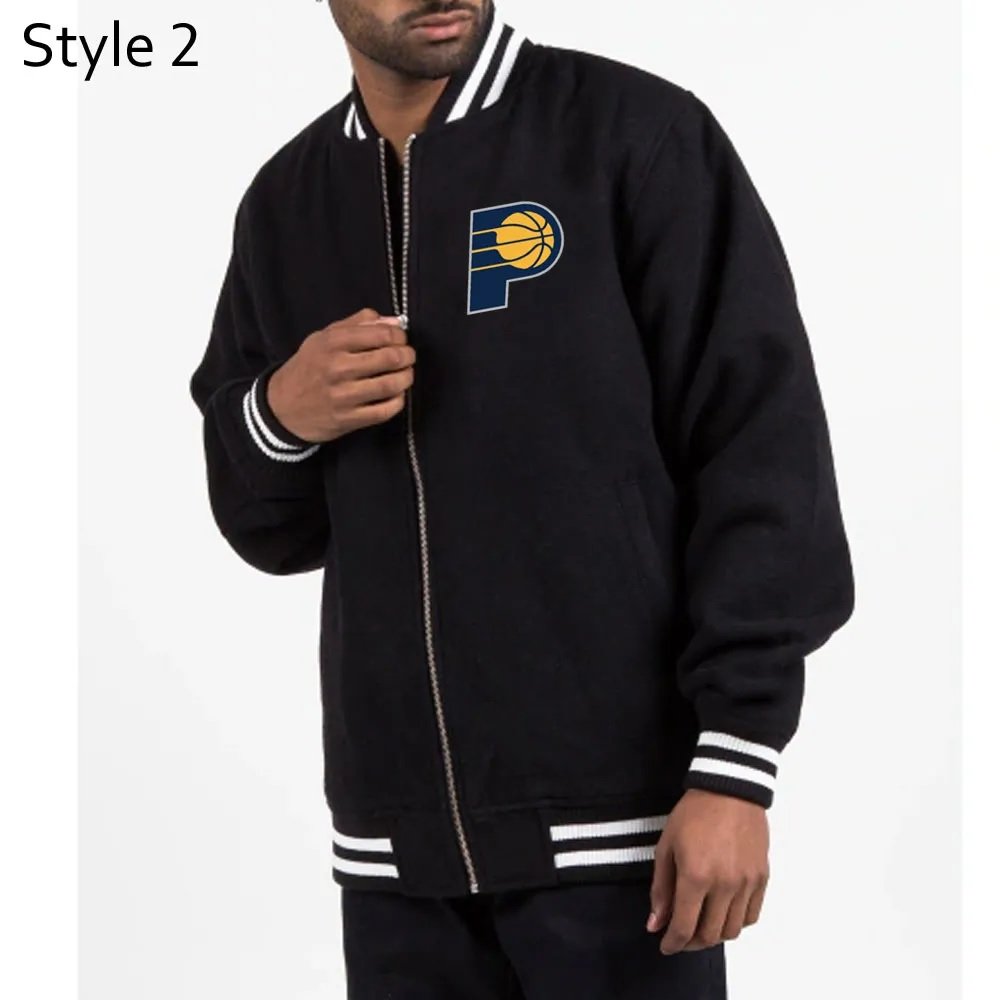 Indiana Pacers Varsity Navy Wool Jacket