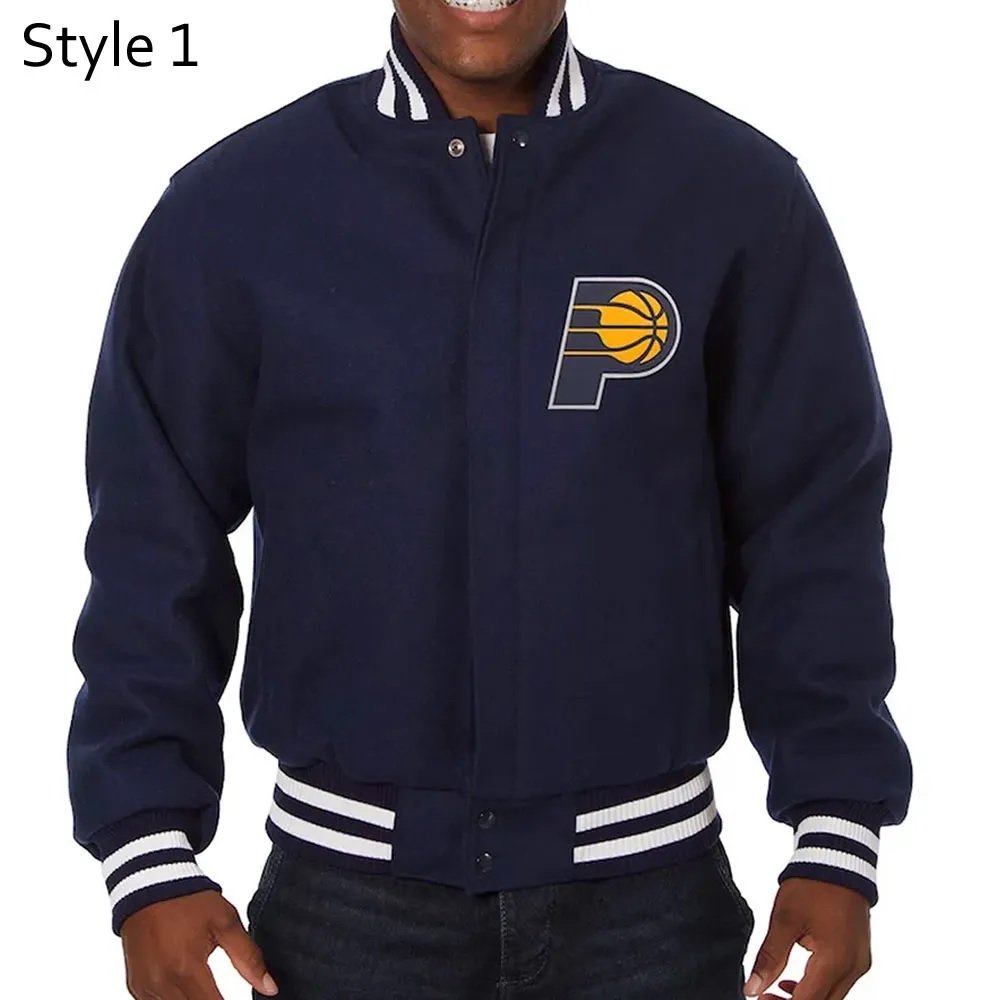 Indiana Pacers Varsity Navy Wool Jacket