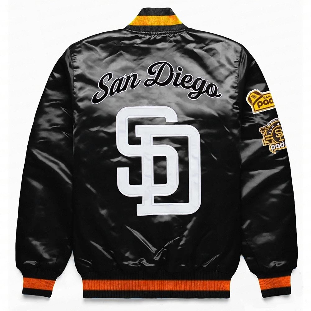 San Diego Padres Exclusive Black Satin Jacket