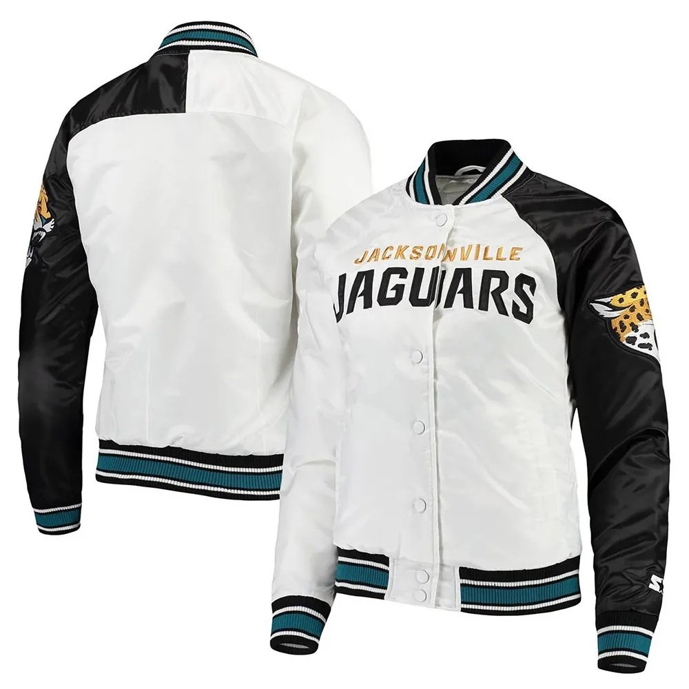 Jacksonville Jaguars Hometown White/Black Satin Jacket