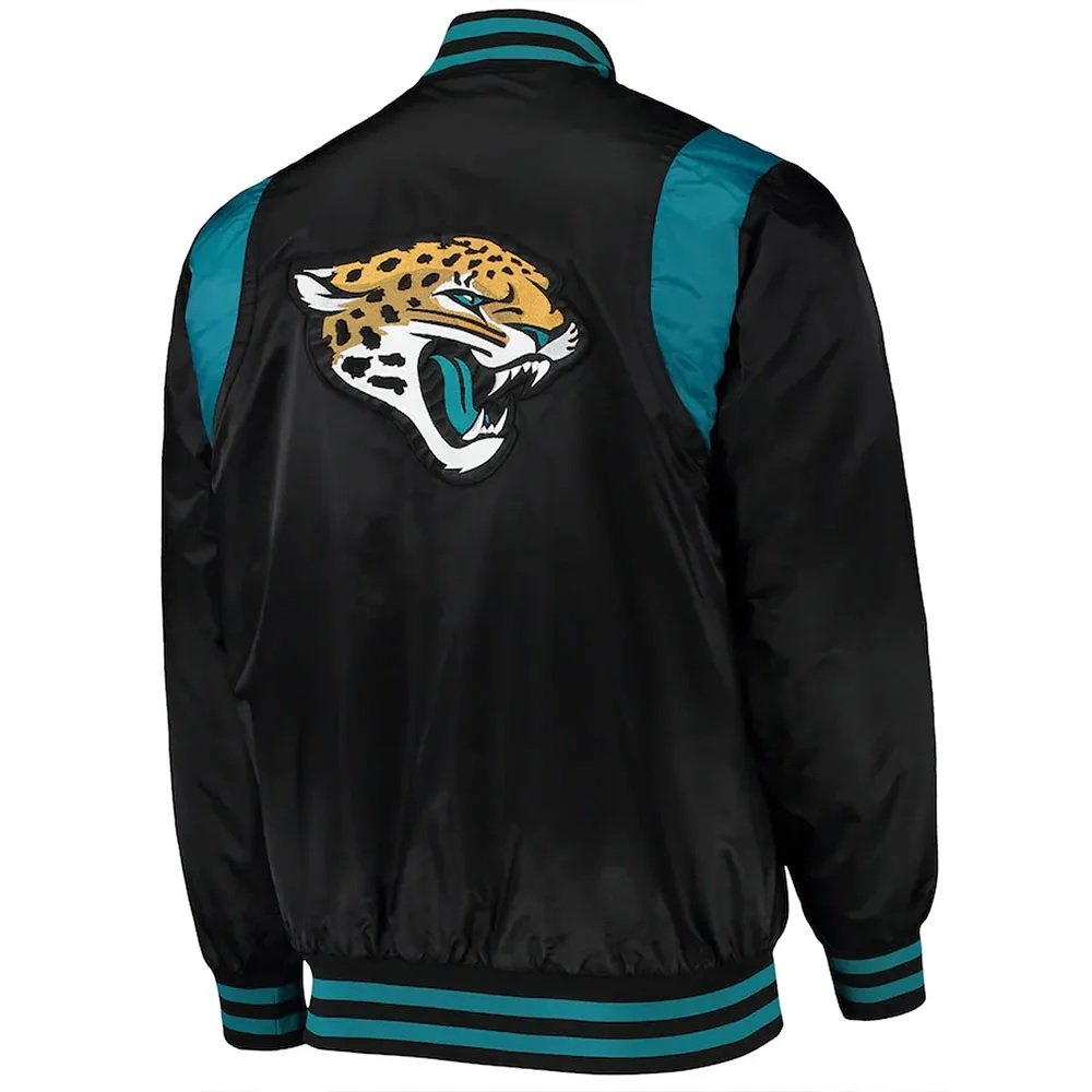 Jacksonville Jaguars Teal and Black Satin Jacket