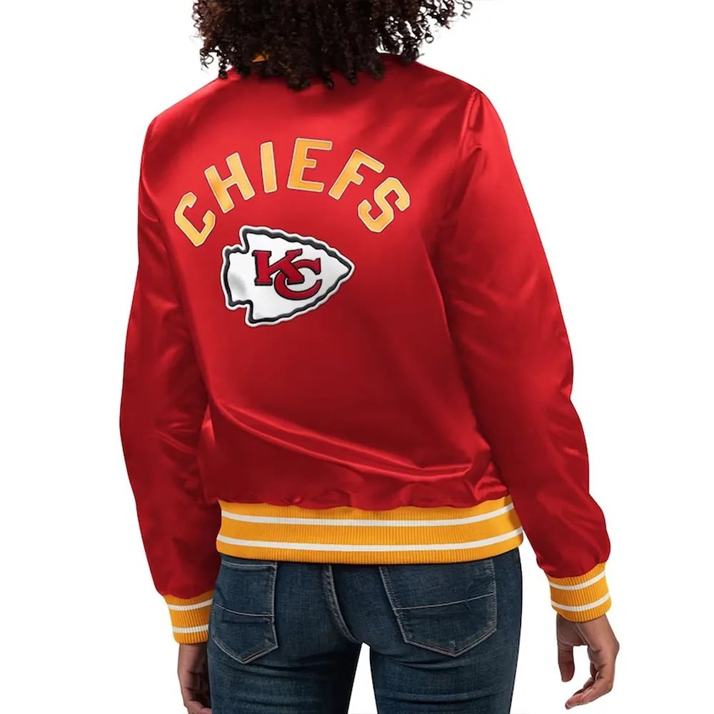 Kansas City Chiefs Full Count Red Satin Jacket