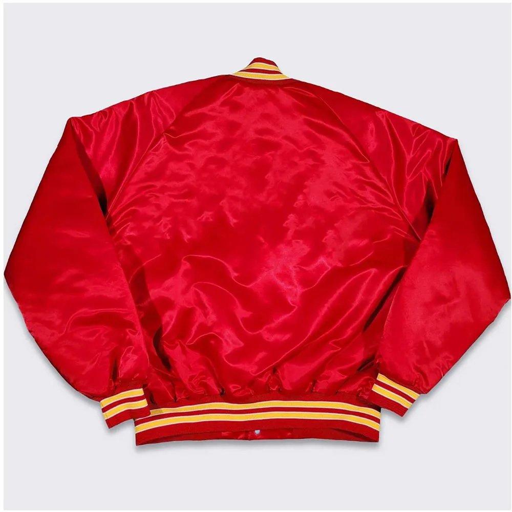 Kansas City Chiefs Varsity Red Satin Jacket