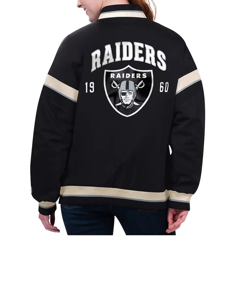 Las Vegas Raiders Tournament Black Varsity Jacket